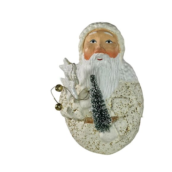 Department 56 Father Frost Roly Poly Santa Claus Belsnickle Stars Round Tree - Picture 4 of 8